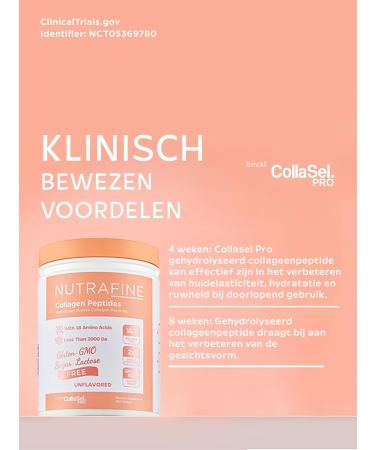 Nutrafine Bovine Collagen Powder Hydrolyzed Bovine Collagen Peptide 100 natural 300 grams For adults Sugarfree - Buy Online on GoSupps.com