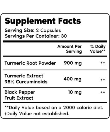 Primal Harvest Turmeric Curcumin with BioPerine | 60 Capsules for Inflammation & Joint Support - Buy Online on GoSupps.com