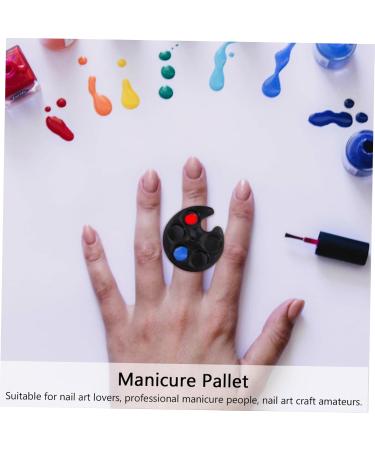  FRCOLOR FRCOLOR 10pcs gel nail palettes for painting nails nail polish mixing plate nail polish mixing palette foundation color drawing artist finger ring mix palette - Buy Online on GoSupps.com