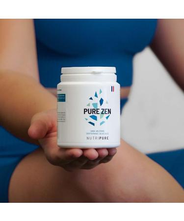 Nutripure | Pure Zen | Anti-Stress and Anxiety Supplement | Improves Sleep Quality and Promotes Relaxation | GABA Valerian L-Tryptophan | 90 Capsules | 1 Month | Made in France - Buy Online on GoSupps.com