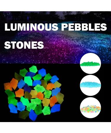 300 Colorful Fluorescent Stones - Bright Pebbles for Garden Decor Sidewalks & Grass Court - Buy Online on GoSupps.com