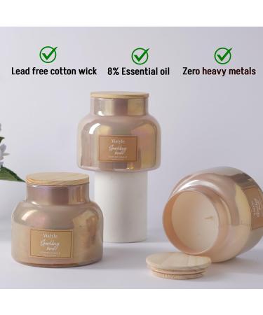 Large Sparkling Birch Scented Candle - 16 Oz Jar 65+ Hours Burn Time Non-Toxic Home Decor & Aromatherapy - Buy Online on GoSupps.com