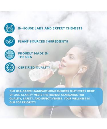 Absonutrix LionClarity Dmae with Lions Mane Mushroom Liquid 390 mg 4 FL Oz Liquid 302 Servings Made in USA Plant-Based Ingredients DMAE Lion s Mane Huperzine A Green Tea Extract Non-GMO - Buy Online on GoSupps.com