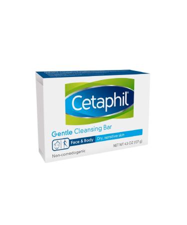 Cetaphil Gentle Cleansing Bar 4.5 Ounce Bar (Pack of 3)