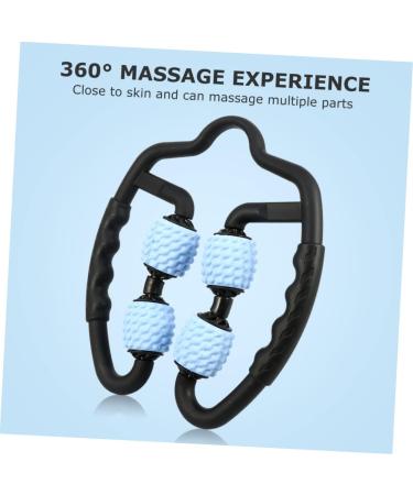 Inoomp Hand Massager - Anti-Stress Trigger Point Roller for Deep Tissue Relief | Fitness & Muscle Relaxation - Sky Blue & Black - Buy Online on GoSupps.com