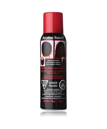Jerome Russell Spray-On Color Jet Black Hair Thickener 3.5oz (3 Pack)