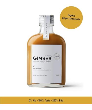 Gimber Organic Alcohol-Free Ginger Concentrate 200 ml - Buy Online on GoSupps.com