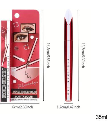  Generisch Liquid eyeliner waterproof and smudge-proof liquid ink pen with smooth-gliding ink 0.6 g Black eye pencil For women and girls for dates weddings parties and the office - Buy Online on GoSupps.com