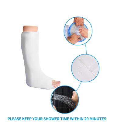 Waterproof Leg Cover for Shower - Adult Half Leg Cast and Bandage Protector - Buy Online on GoSupps.com