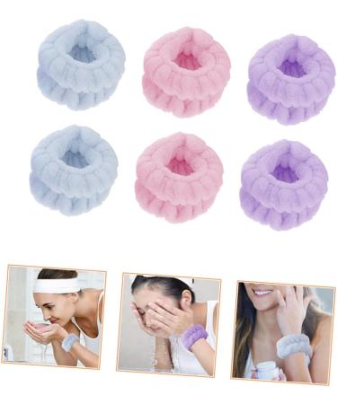 FOMIYES 3paires Bracelets pour Laver le Visage Manchettes lastiques Flanelle de Bracelets Spa pour Nettoyage du Visage - Buy Online on GoSupps.com