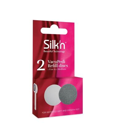 Silk'n VacuPedi Grinding Discs - Fine and Medium - Electric Callus Removal Device - Refill Pack - 2 Pieces Single - Buy Online on GoSupps.com