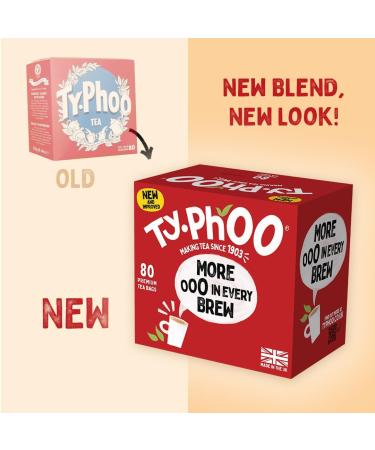 Typhoo Tea Bags - 80 Pack - Buy Online on GoSupps.com