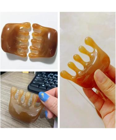 Scalp Massager Portable Head Relaxation Comb Acupuncture Points Back Gua Sha Tool Cute Wide Tooth Hair Brush (Wide Tooth Comb 1) - Buy Online on GoSupps.com
