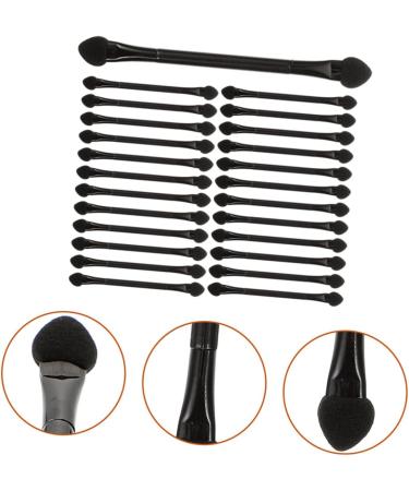 WOONEKY 25 Pcs Double Ended Eye Shadow Stick Lipstick Brush Tool Lip Balm Applicator Accessory Black Plastic - Buy Online on GoSupps.com