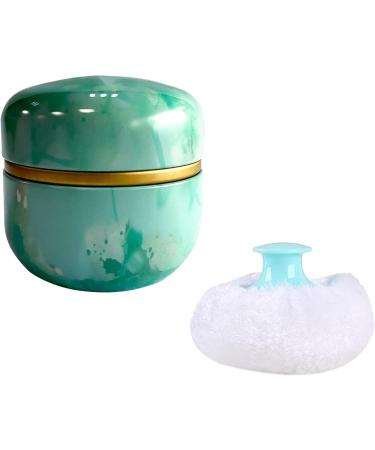 Topwon Talc-Free Body Powder Container with Puff- Green | Dusting Loose Powder Case for Baby and Women | Home and Travel Friendly - Buy Online on GoSupps.com