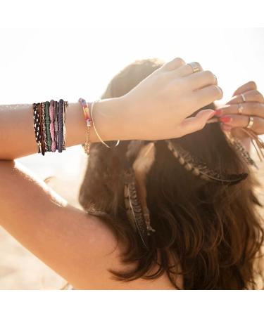 Elastic Hair Tie for Women - 20 Boho Hair Straps & Ponytail Holders for All Hair Types - Thin Curly Long Hair - Buy Online on GoSupps.com