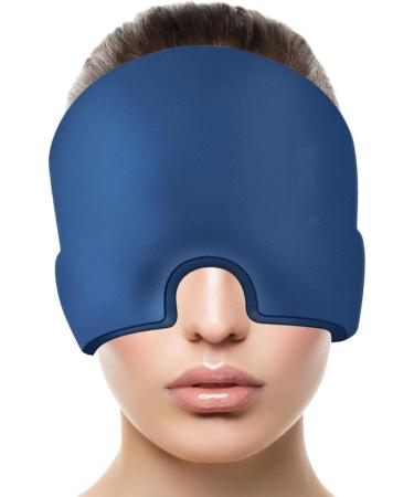 Head Gel Ice Cap U-Shaped Cooling Headache Cap - Migraine Head Pack Comfortable Stretchy Ice Cap for Migraines Tension with Cold Single Layer Blue - Buy Online on GoSupps.com