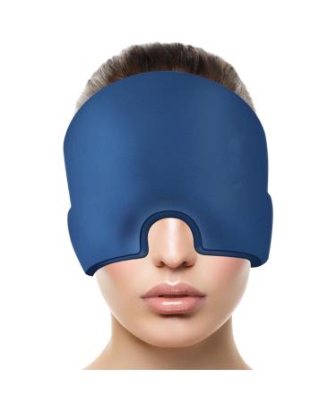 Headache Hat Migraine U-Shaped Headache Relief Hat | Headache Ice Wrap Cold for Headache Eyes Discomfort Eyes Tension Aezon Single Layer Blue