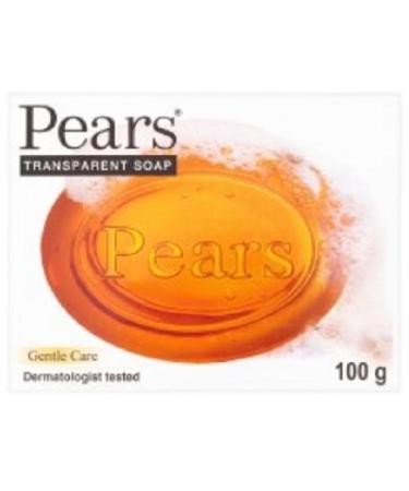 Pears Transparent Amber Soap with Pure Glycerin and Natural Oils | Gentle Moisturising and Cleansing | Parabens and Sulfates-free Dermatologist Recommended for Delicate Skin | 100g Pear 100 g (Pack of 1)