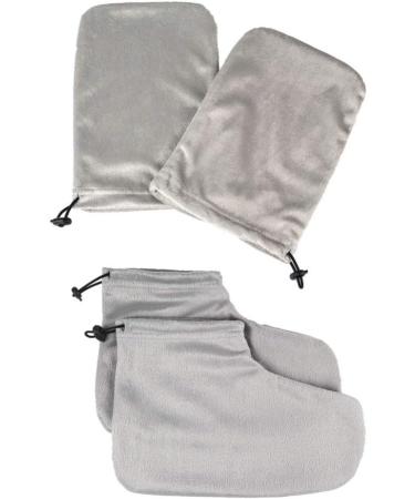 FRCOLOR Paraffin Wax Glove Booties & Mittens - 2 Pairs Grey - Buy Online on GoSupps.com