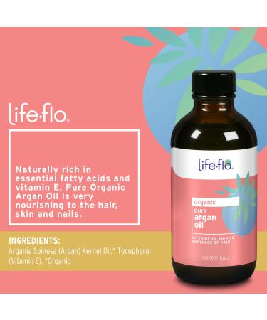 Life-flo Pure Argan Oil - Organic Cold Pressed Hair & Skin Moisturizer | Boost Shine Softness & Reduce Split Ends | 4 oz - Buy Online on GoSupps.com
