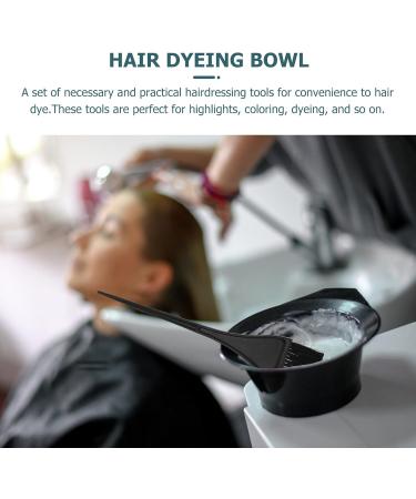 1 Set Hair Coloring Tools Diy Hair Dye Tool Hairdressing Cape Hair Dying Bowl Hair Cutting Apron Salon Dye Brush Hair Dye Shawl Black Outfit Perm Dyeing Plastic Brush Comb - Buy Online on GoSupps.com
