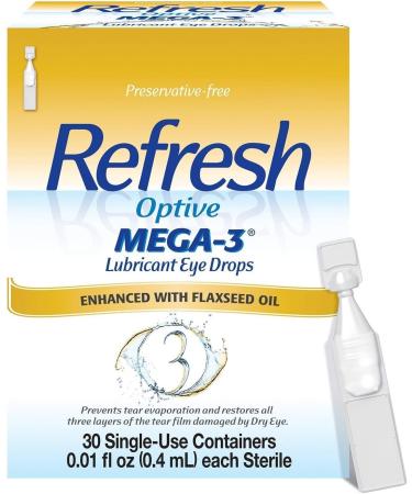 Buy Refresh Optive Mega-3 Lubricant Eye Drops (30 Single-Use Pack of 2) | Fast International Shipping - Buy Online on GoSupps.com