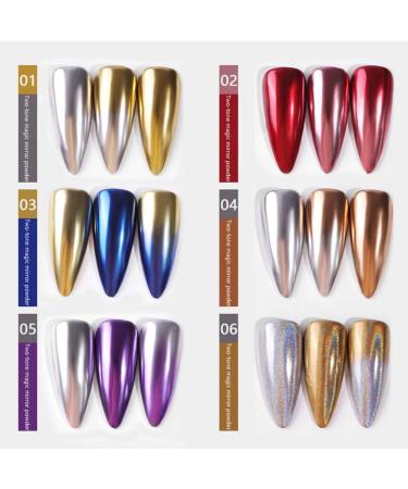 Shogpon Nail Glitter - Super Glossy Mirror Chrome Powder for Manicure & Nail Art - Gold & Silver Sparkle | Premium Glitter Decoration - Buy Online on GoSupps.com