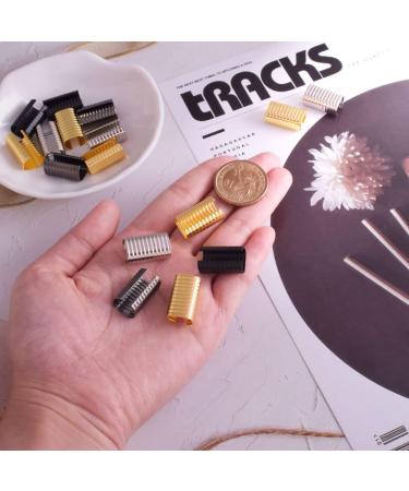 Adjustable Leather Rope Clip Crimping Cord Clamp 20mm 120pcs - Black | DIY Leather Cord Making - Buy Online on GoSupps.com