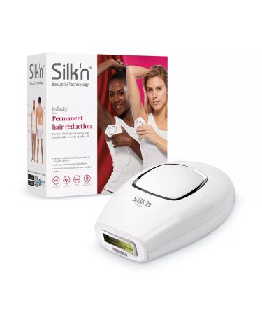 Silk'n Permanent Hair Remover for Light to Dark Skin 400 000 Light Pulses Pulse and Sliding Technology eHPL Infinity White INF1PE1001