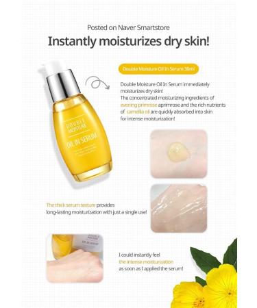 CHARMZONE Double Moisture Oil in Serum for Dry Sensitive Skin Soothing Moisturizing Elasticity Protection for All Skin Type (30ml/1.01 fl.oz) - Buy Online on GoSupps.com