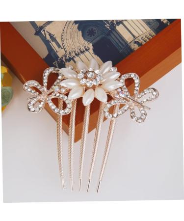 Housoutil Bridal Hair Comb Crystal Bride Clip Hair Clip Crystal Hair Charms Women Hair Accessories Bridal Hair Accessories Pearl Hair Accessories Bride Hair Comb Women's Wedding - Buy Online on GoSupps.com