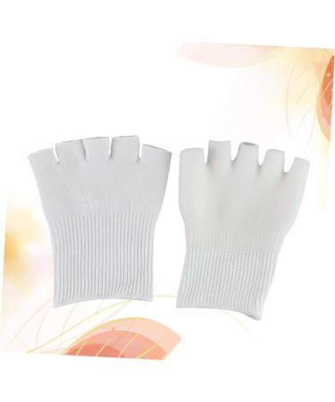 BIUDECO 1 Pair Gel Toe Socks Big Toe Separators Open Toe Gel Socks Men Dry Cracked Heels Socks Moisturizing Socks Cracked Foot Socks Fingerless Gloves Gel Socks for Feet White - Buy Online on GoSupps.com