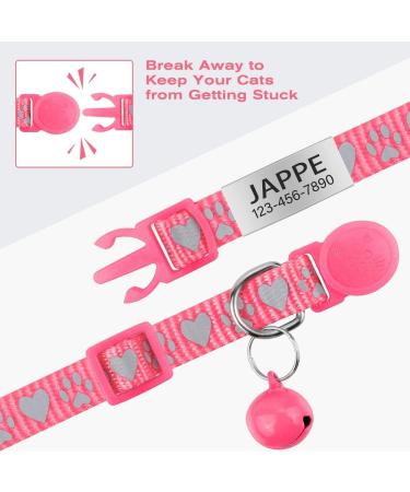 Shop Tagme Cat Neck Band 2-Pack | Reflective Safety Collar with ID Shield & Bell | Adjustable for Cats & Puppies | Pink 18-28 cm - Buy Online on GoSupps.com