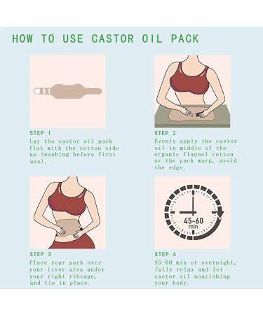 Castor Oil Wrap Set for Waist & Neck - Reusable Bio-Rigid Cotton Compress for Relaxation | International Shipping Available - Buy Online on GoSupps.com