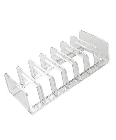 Clear Acrylic Eyeshadow Palette Organizer - 7 Section Divided Makeup Storage for Vanity & Bathroom - Buy Online on GoSupps.com