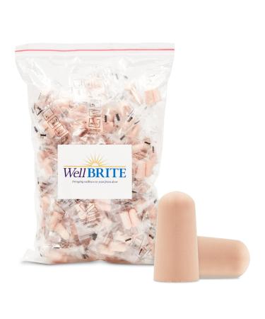 100 Pairs Disposable Foam Ear Plugs for Sleeping, Noise Reduction, Travel (Nude)