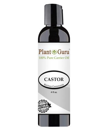 Castor Oil 4 oz Cold Pressed 100% Pure Natural Carrier - Skin  Face  Body  Eyebrows  Eyelashes  and Hair Growth Moisturizer  Hexane-Free. Great for DYI Creams  Lotions  Scalp Treatments  and Lip Balms