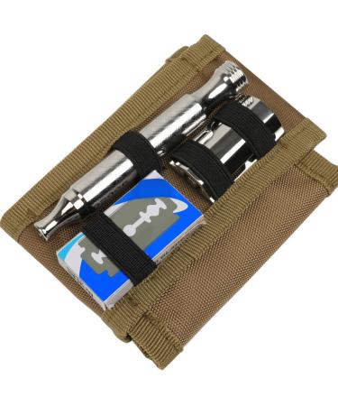 Beaupretty Hair Clippers Razor Travel Case - Shaving Protective Case for Double Edge Safety Razor & Accessories - Khaki - Buy Online on GoSupps.com