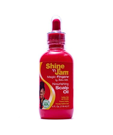 Ampro Shine-n-Jam Magic Fingers Nourishing Scalp Oil - Intensely Moisturizes and Soothes Dry or Sensitive Areas - Formulated with Natural Oils and Nutrients - Promotes Healthy Hair - 118 ml