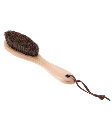 HOMSFOU Scrubbing Brush Clothes Brush Shoes Brush Clothing Brush Lint Removers Stuff Horse Hair Garment Brush Bristle Polishing Brush Cloth Anti-static Brush Shoes Shine Brush Supplies Picture 1 23*5.5*2.3cm