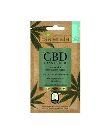 Bielenda Cbd Cannabidiol Moisturizing soothing mask with CBD from hemp seed dry sensitive skin 8 g