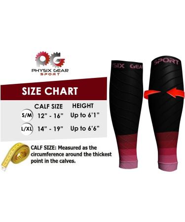 Calf Compression Sleeve - Shin Splints & Achilles Tendon Support | Footless Compression Socks for Men & Women | Leg Cramps & Varicose Veins Relief | Maternity Nurses | (1 Pair BLK-PNK L/XL) - Buy Online on GoSupps.com
