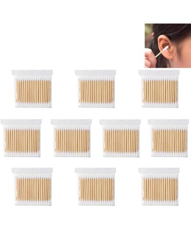 1000PCS Double-Ended Cotton Swabs - Eco-Friendly Wooden Cotton Buds for Makeup Ear Cleaning & Pets | International Shipping Available - Buy Online on GoSupps.com