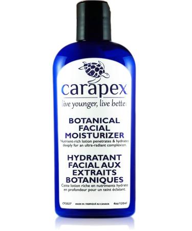 Carapex Botanical Facial Moisturizer Anti Aging Face Cream with Vitamin E Hyaluronic Acid & Shea Butter for Sensitive Dry Combination or Oily Skin Fragrance Free 4oz 4 Ounce (Pack of 1)