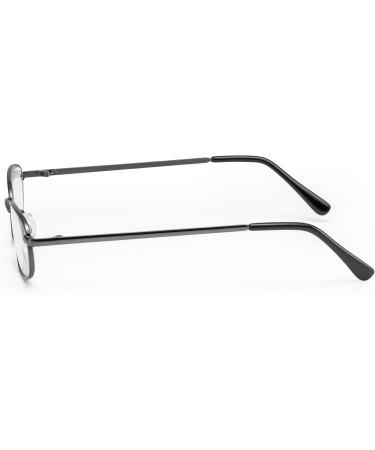 Filtral Light Reading Glasses - Unisex Narrow Oval Metal Reading Aid +1.50 Diopters - Anthracite - 1-Pack - Buy Online on GoSupps.com