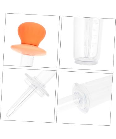 Toyvian 5-Set Baby Medicine Feeder - Silicone Pacifier Squeeze Feeder for Infant Food & Medications - 14x4.6cm - Ideal for Toddlers - Orange - Buy Online on GoSupps.com