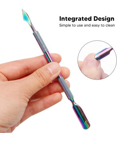 Nail Bevel Cuticle Pusher Stainless Steel Double Ended Nail Art Bevel Cuticle Pusher Manicure Tool Large Size - Buy Online on GoSupps.com
