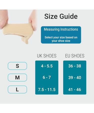 360 RELIEF Silicone Bunion Corrector - Big Toe Separator & Pain Relief | Beige Large Pair + Mesh Laundry Bag - Buy Online on GoSupps.com