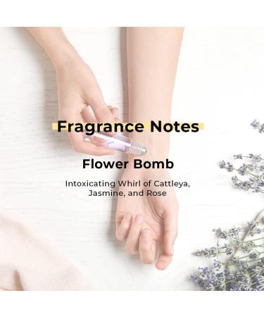 Well's Oil Roll-On Perfume Oil (Inspired by Flower Bomb) | Floral & Fruity Notes | Long-Lasting | Paraben-Free | 0.33 Fl Oz / 10 ml 05. Flower Bomb - Buy Online on GoSupps.com